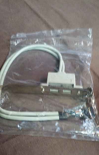 2 Port USB with back plate and cable