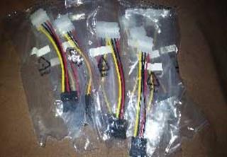 Molex 4pin to Sata power, 6"