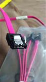 4-Sata cables 29" long Fire red in color with black connectors and metal clips Sku#- 111138